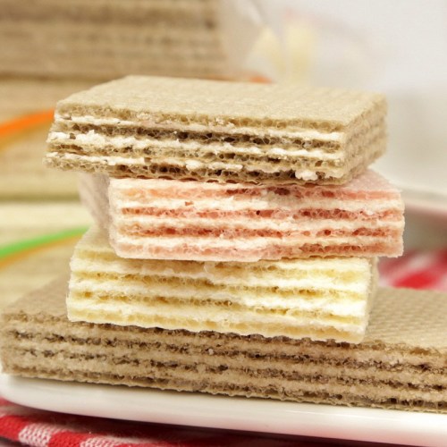 Sugar-Free Caramel Wafer Cookies, Suqi Strawberry Milk Flavored Orange Cream Filled Cookies, No Sugar Substitute, Diabetes-Friendly Snacks, Wholesale Available