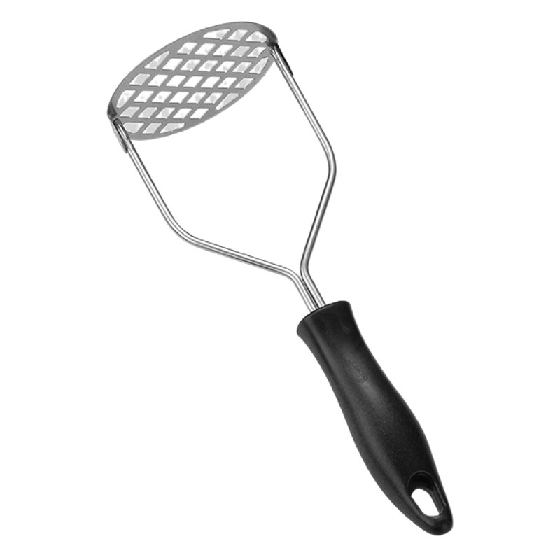 Acero inoxidable del hogar manual de ajo molinillo grande de malla redonda de prensado de ajo puré de patatas fabricante al por mayor