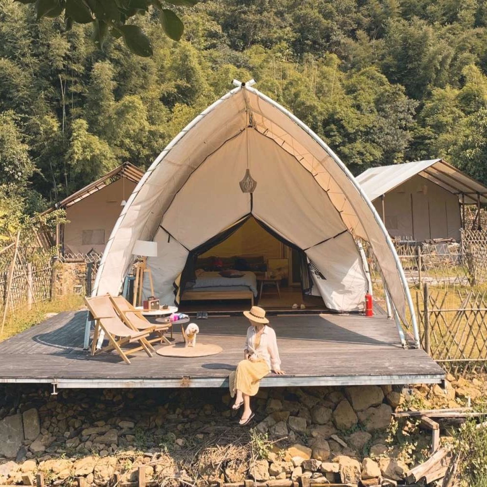 Forma creativa carpa en forma de carpa Concha Caterpillar espacio calabaza velero B & B Hotel personalización