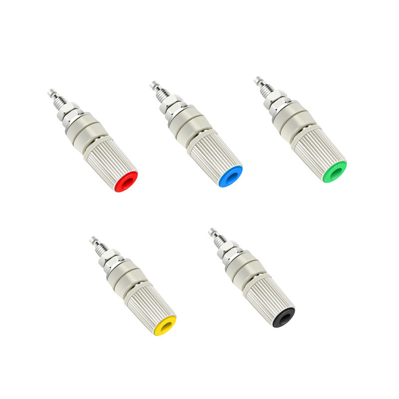 M5 * 48純銅ターミナル30a大電流5mm端子4mmバナナソケットパネルプラグ接地柱|undefined