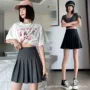 高腰口袋款弹力显瘦半身裙