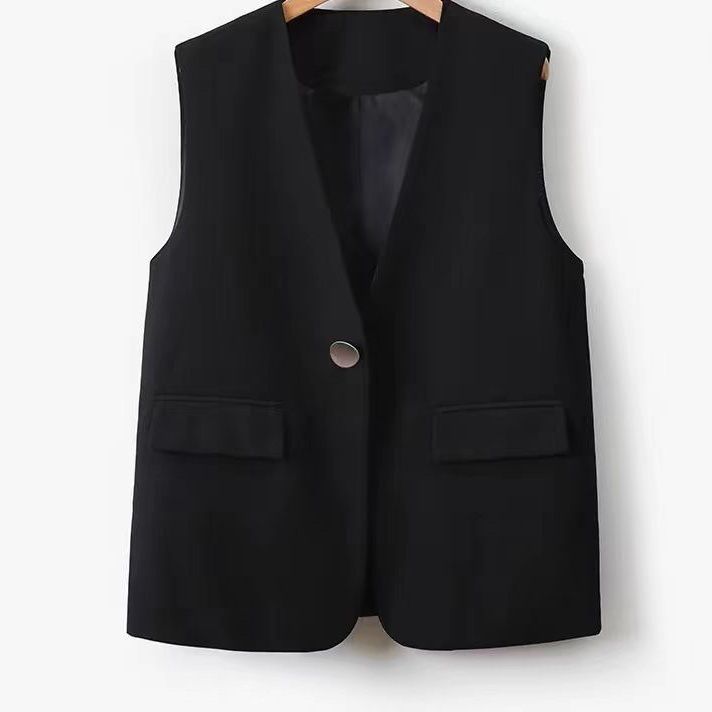 Loose Version 2025 Summer Stylish Versatile Women's Vest New Suit Waistcoat Vest Fashion Korean Jacket