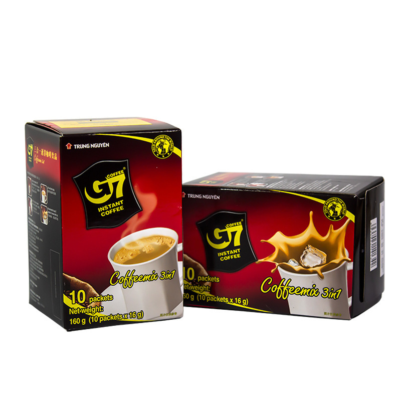 Vietnamese Central Plains G7 three-in-one instant coffee coffee 160g original imported extra thick Vietnam version 10 pack