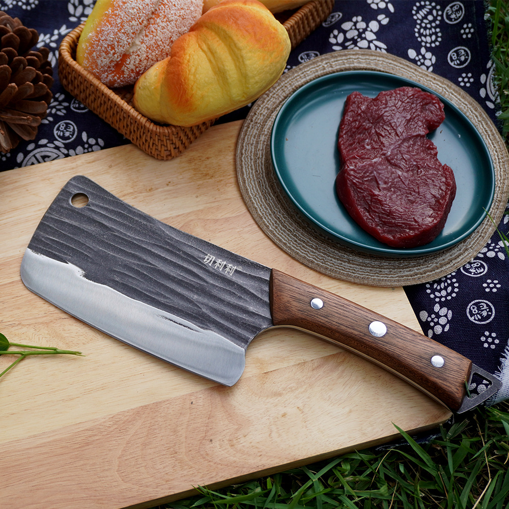 Yangjiang factory goods in stock manual Hammer Chopper solid wood Cutter heavy industry Bone chopping knife sharp Chop bone knife