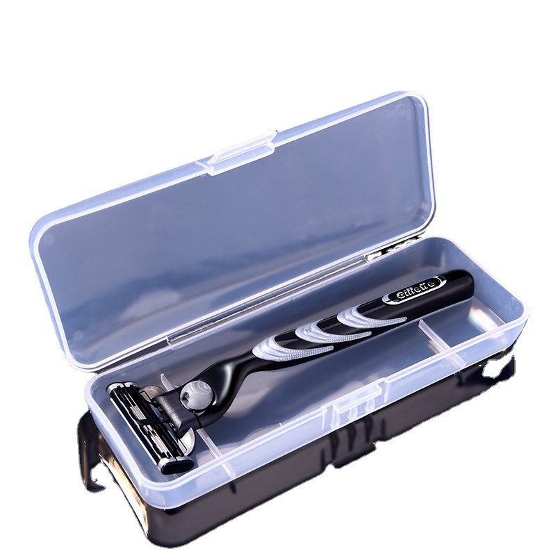Shaving cream storage box, razor holder, transparent razor storage box, travel plastic box, hotel wholesale razor storage box