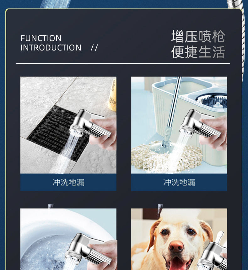 German shower head set, rain shower head, bathroom faucet, thermostatic shower, household brass factory undefined
