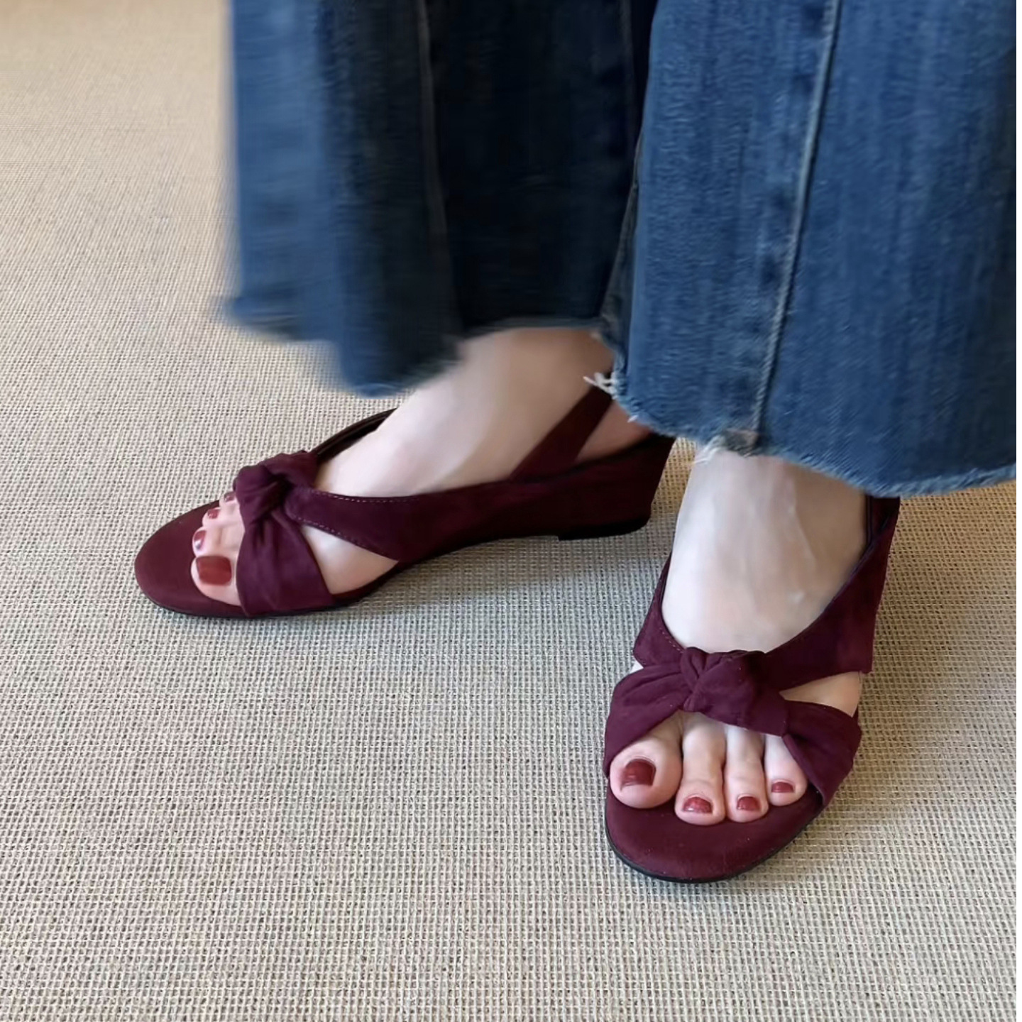 Sandal cao gót nữ hở mũi quai chéo buộc dây, gót 3.5 cm — đen
