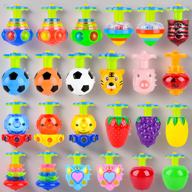 Strict selection of children's luminous toys lighting music spinning top toys boys and girls stall square wholesale cross-border