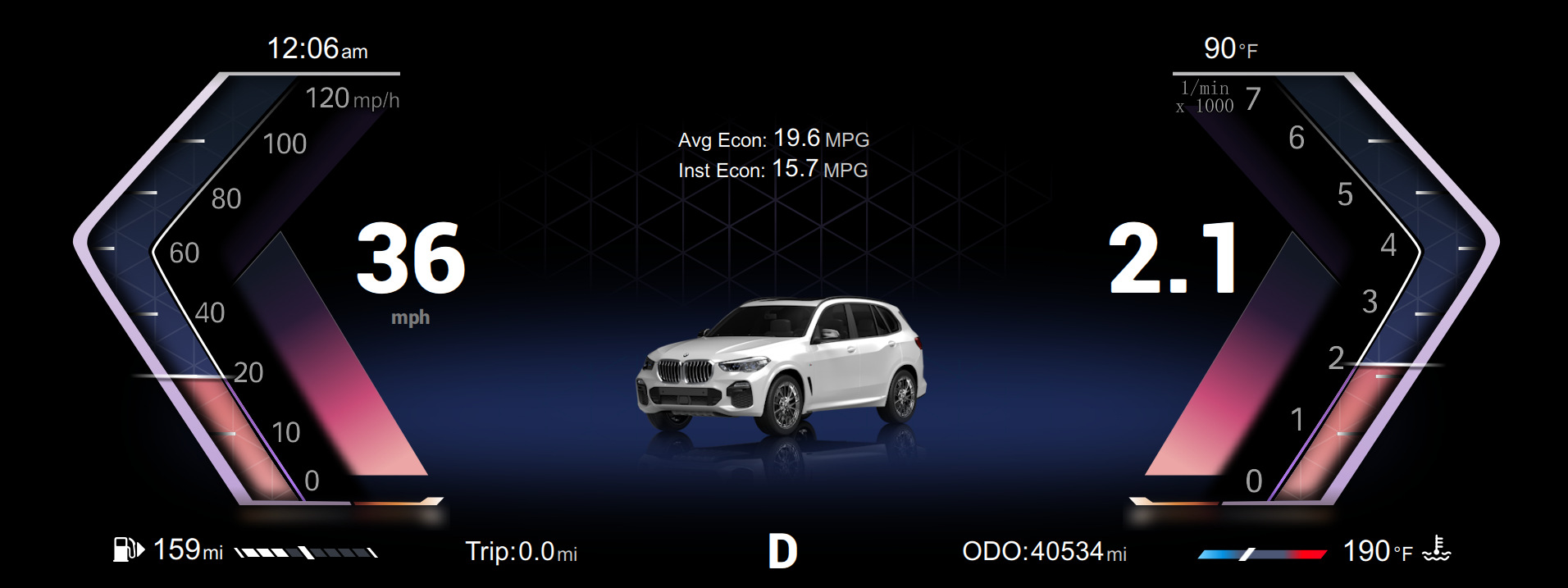 Suitable for Bmw E60/E70/E71, Old Bmw 5 Series, X5, X6, Modified and Upgraded Full Lcd Instrument Panel Virtual Cockpit
