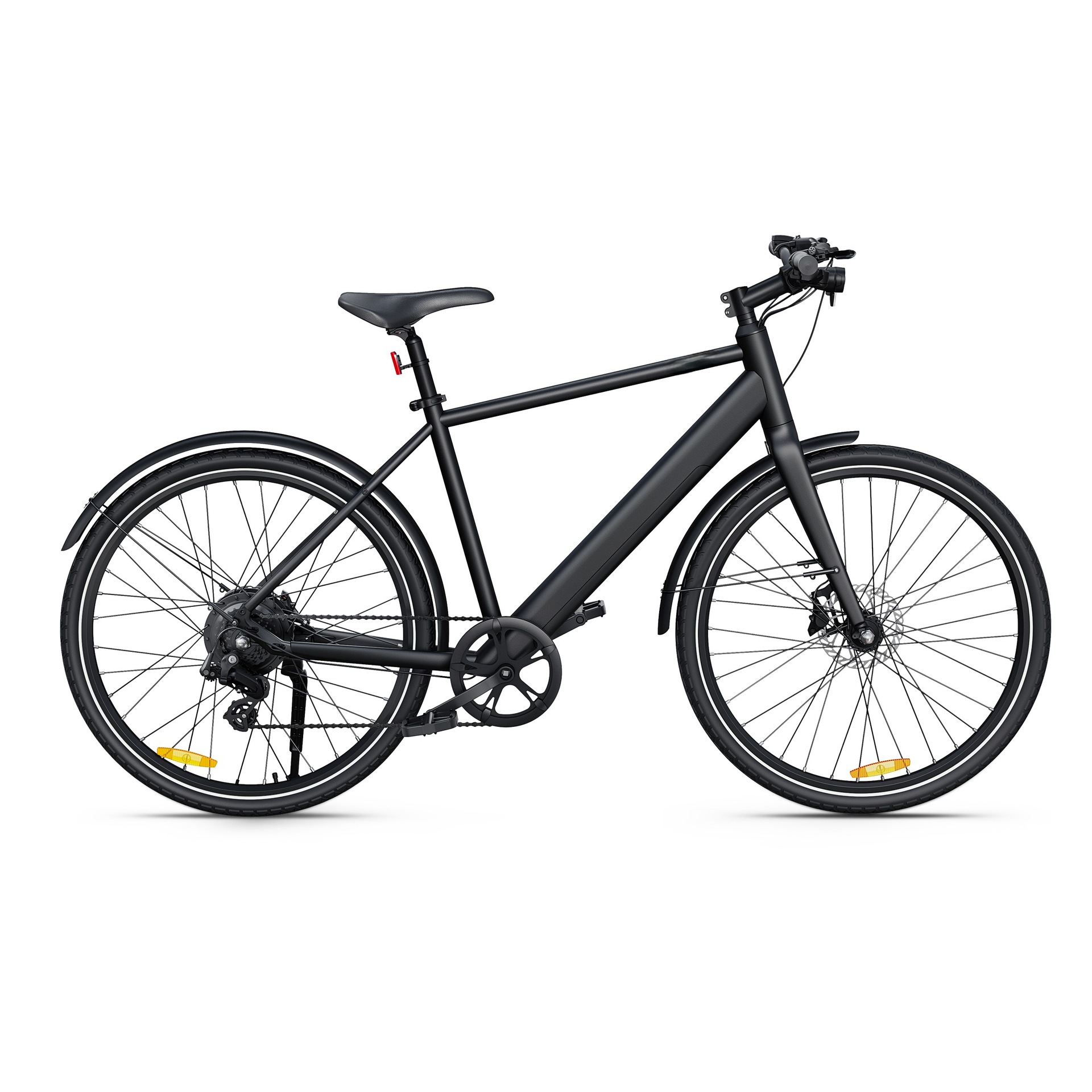 Electric-Assisted Bicycle for Adults, Urban Commuting Road Smart Bike with Built-In Lithium Battery, 7-Speed Disc Brake Assist