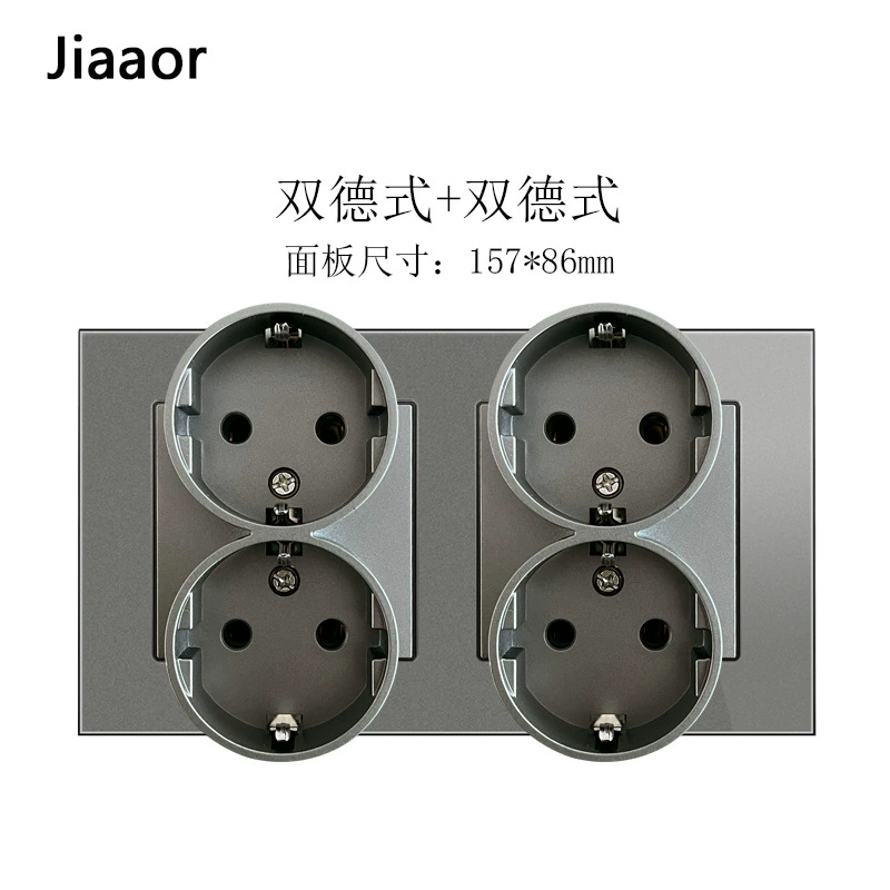 Тип 157 стеклянная панель европейского стандарта круглая коробка с закругленным дном европейский стандарт разъема французский и немецкий USB Type-C скрытая панель