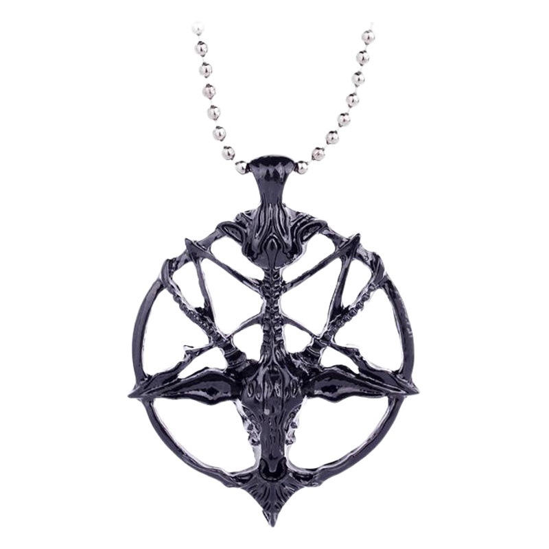 Joyería europea y americana vintage cráneo pan Shenyang cabeza COLLAR COLGANTE redondo colgante mujer Otoño e Invierno suéter cadena