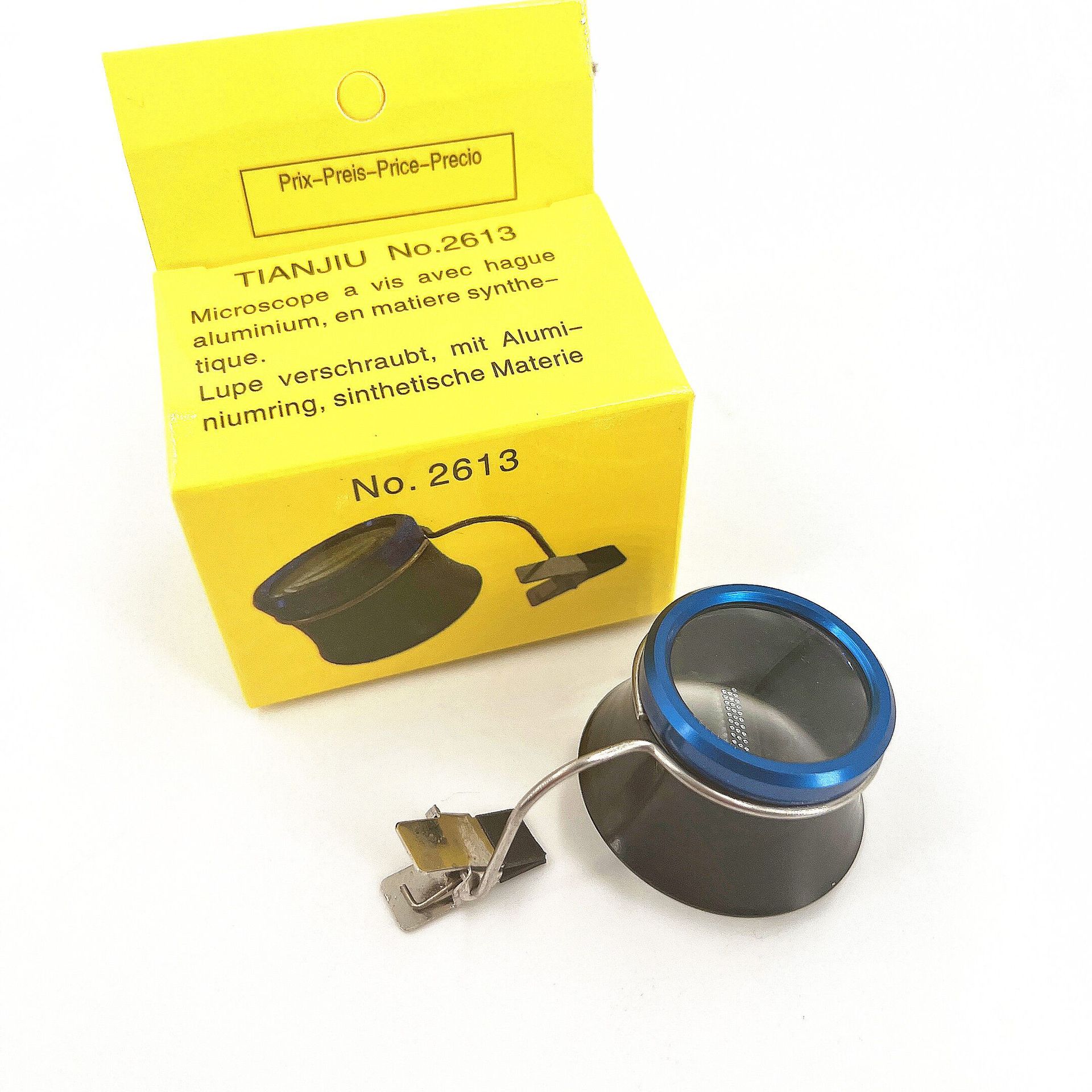 修表工具 金属眼罩 铝合金放大镜 夹眼镜架戴老花镜式放大镜5倍