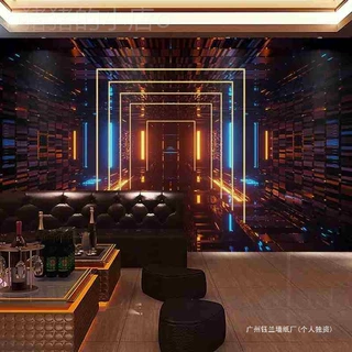 新款23款立体KTV墙纸酷炫时尚闪光墙布酒吧酒店舞厅包厢主题背景