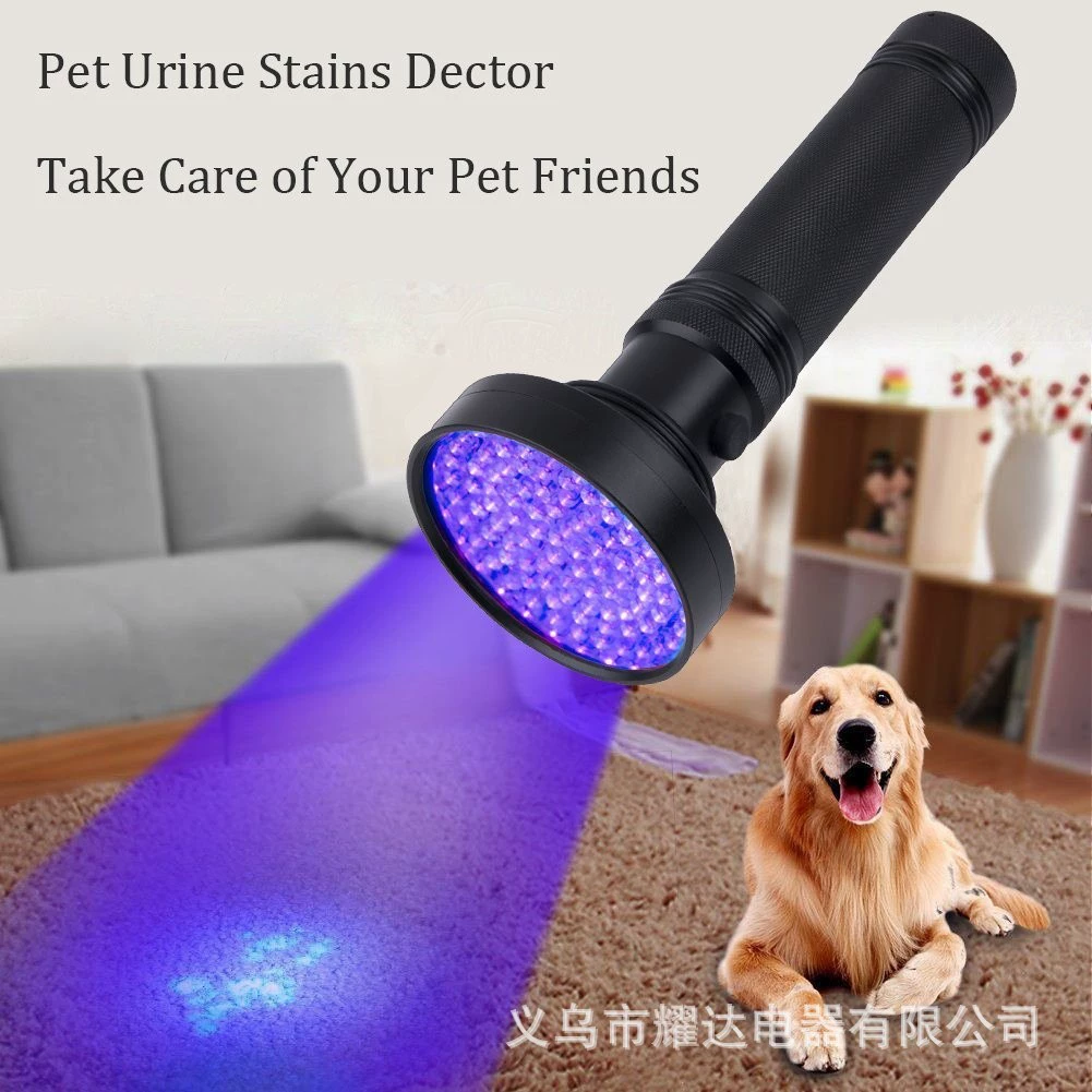 Фабрика оптовой наружного освещения привело Фиолетовый фонарик УФ Детектор лампы 100LED Фиолетовый многофункциональный фонарик