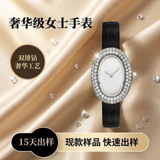 高级感椭圆简约气质皮带品牌跨境石英表 浴缸女款卡家合金石英表