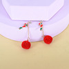 Christmas fashionable earrings, European style, plush