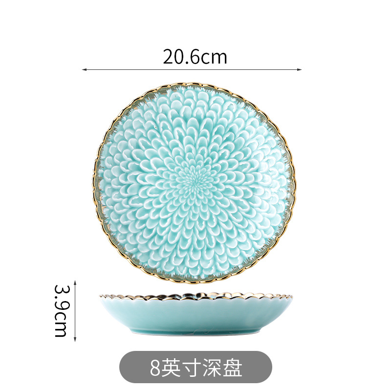 Verde 8 pulgadas placa profunda