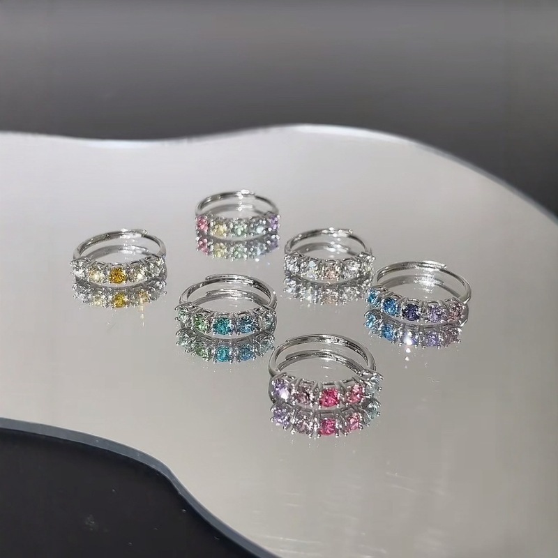Huazikongtuoの新しいニッチなダイヤモンドリング、ハイエンドで多用途な女性用DIYジュエリー、Douyin Xiaohongshu|undefined