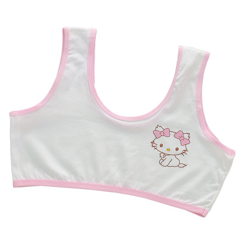 Оптовая продажа мультфильм девушка бюстгальтер нижнее белье для студентов детей 9-12 подростков начальной школы чистый жилет