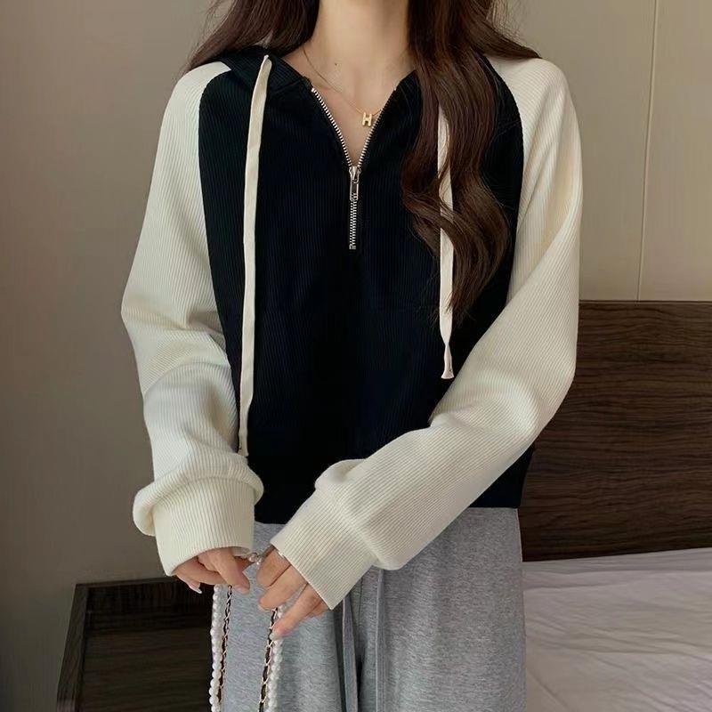 Retro sweatshirt with zipper