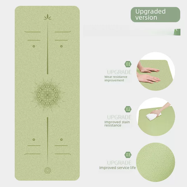 Frosted PU natural rubber yoga mat non-slip wear-resistant shock absorption sports dance fitness local tyrants mat home wholesale