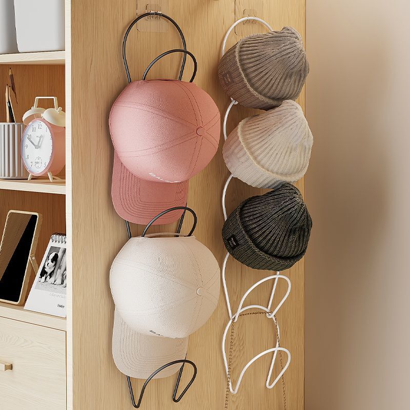 Hanging Hat Storage Rack Hanger Hook Storage Artifact Door Back Household Wall Hanging Rack Hat Rack Door Back Rack
