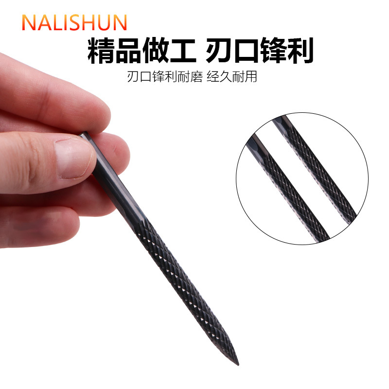 Broca de acero carbonizado para reparación de neumáticos con clavo de hongo 3/4,5/6mm Pulidora neumática Herramienta de reparación de neumáticos Cabeza de perforación de pulido