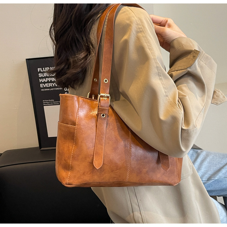 Damen Schultertasche Im Hong Kong Stil Mit Gesteppter Textur_voghion.com