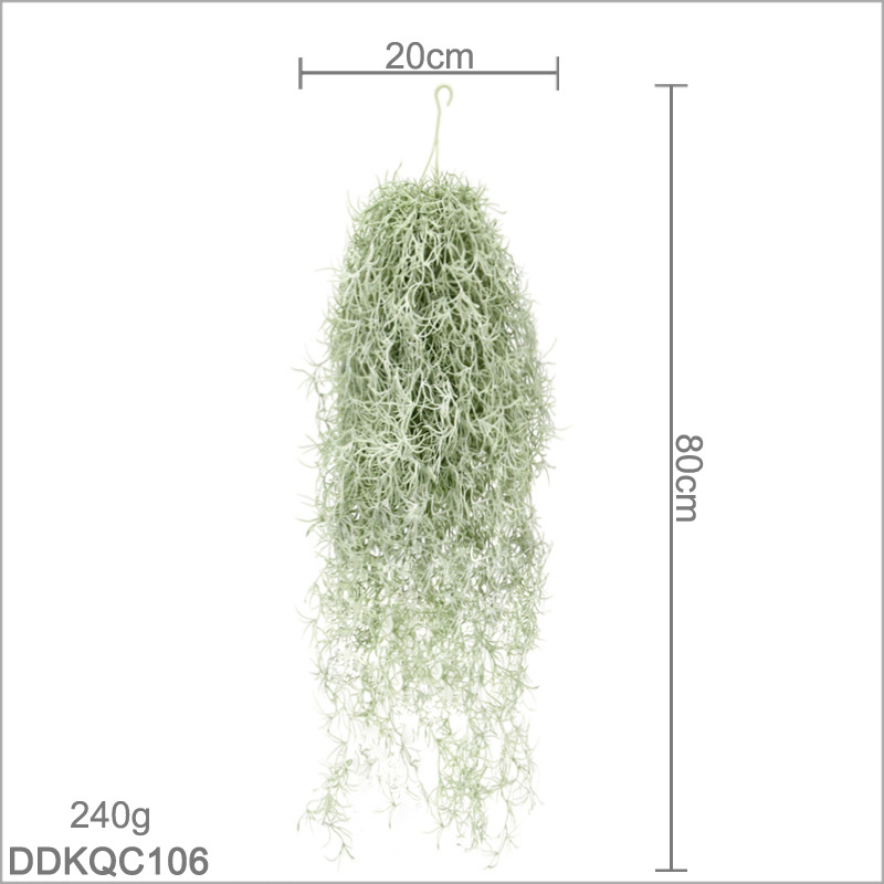 2020 simulación aire piña colgando vid 80cm barba de anciano interior techo decoración plástico ratán planta accesorios pared