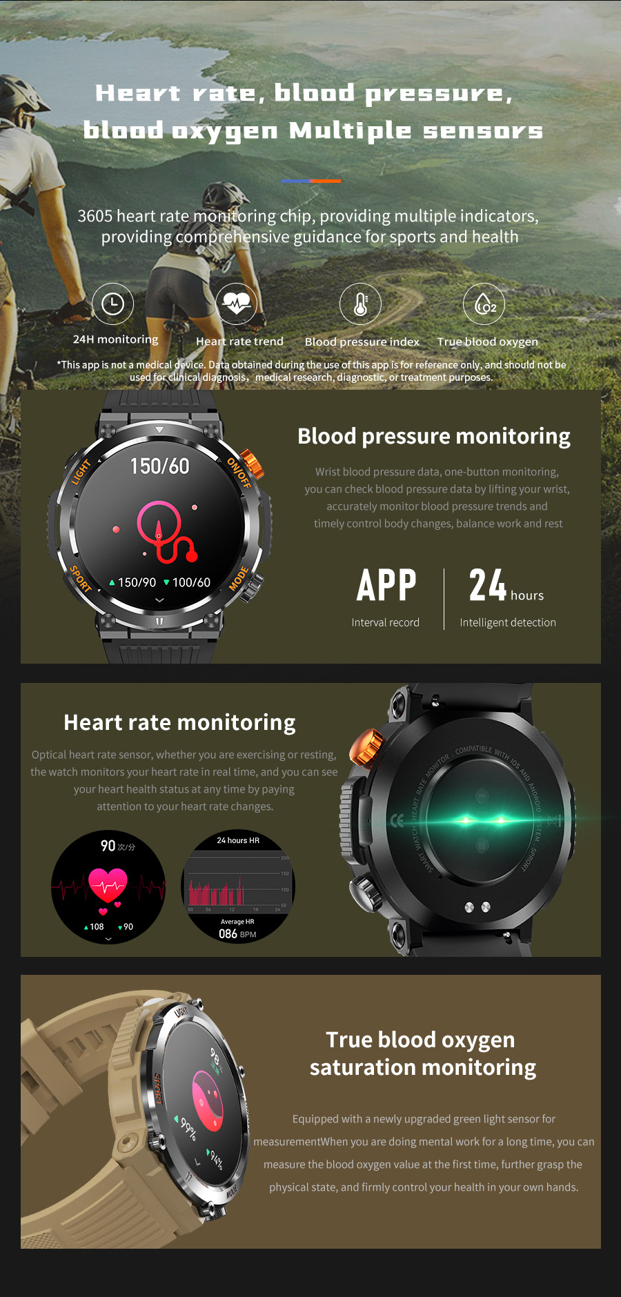 Smartwatch With Bluetooth Calling Heart Rate And Blood Pressure_voghion.com