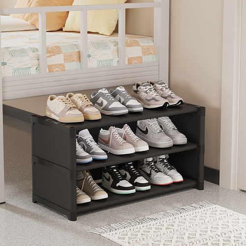 Dormitory shoe rack simple bed bottom storage artifact dustproof multi-layer home table bottom small narrow shoe cabinet door 2024 new style