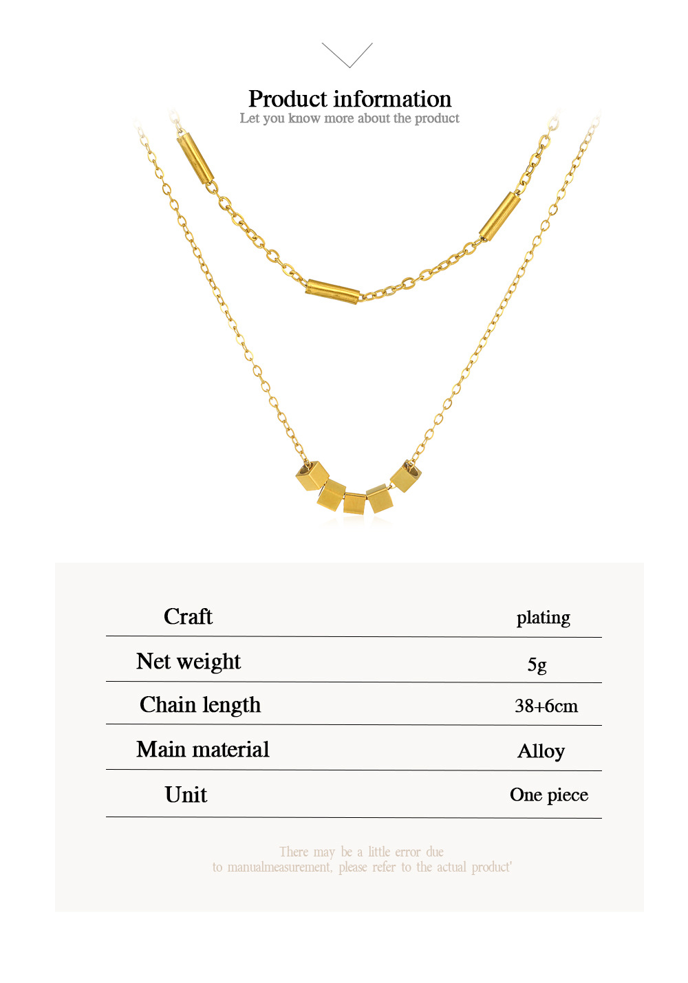 Geometric Fashion Stainless Steel Necklace Wholesale display picture 1