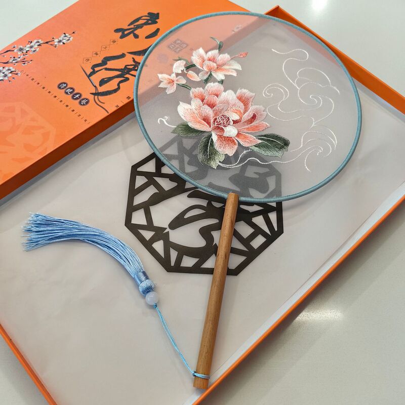 両面刺繍団扇古風扇子円扇刺繍扇子両面刺繍団扇蘇刺繍団扇漢服舞踏扇|undefined