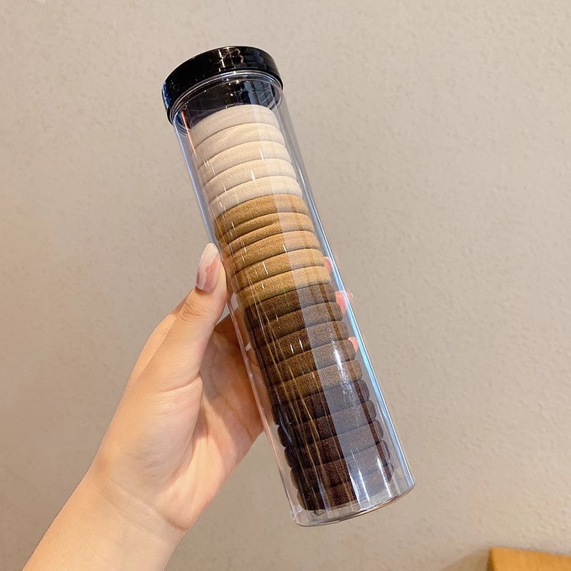新款美拉德系皮筋少女扎发发绳高马尾不塌头绳秋冬高级感发饰头饰|undefined