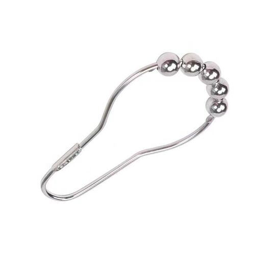 Shower curtain hook ball metal bathroom rod hook curtain accessories gourd buckle movable hook