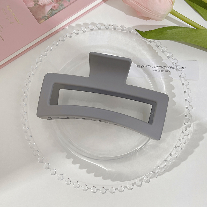 Tocado con clip cuadrado de Maillard, elegante coreano francés, retro, clip de tiburón, red, temperamento rojo, pinza para el cabello, accesorios para el cabello