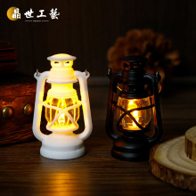 怀旧复古小油灯 电子led迷你小宫灯家居摆件拍照道具礼品氛围装饰