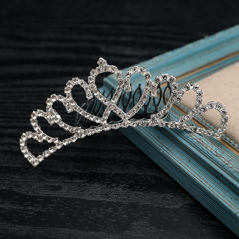 Headband Princess Crown, Crystal & Pearl Hair Accessory, Korean Small Princess Tiara