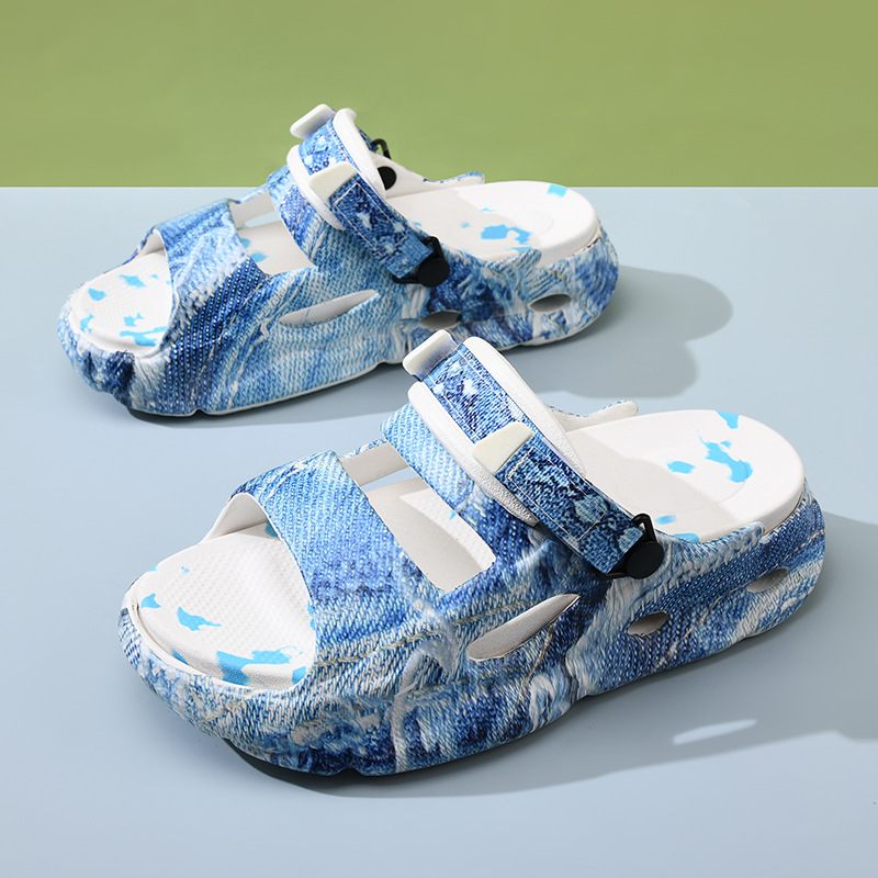 Nuevas zapatillas de piel de serpiente de verano, zapatillas frías de pareja resistentes al desgaste, alta sensación de EVA transpirables, antideslizantes, sandalias anti olor.