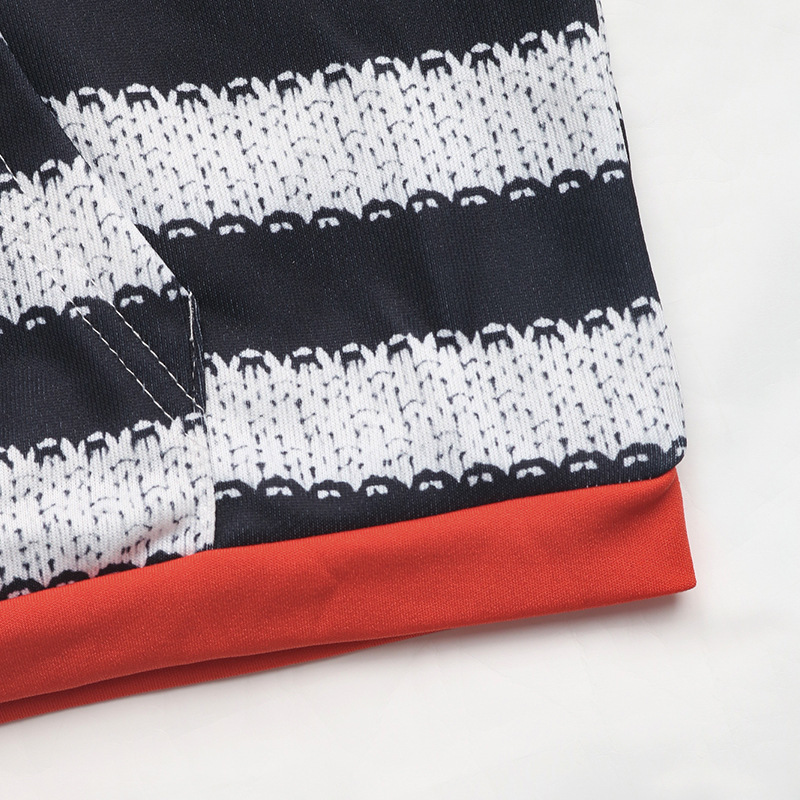 Women Clothing Contrast Color Striped Sweatshirt Autumn Pullover Casual Hooded Top Women