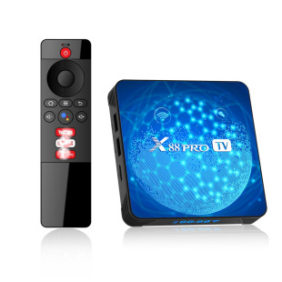 Cross-Border X88 Pro Tv Set-Top Box Wifi6 Bluetooth 8K Tv Box with Voice Remote Control Tv Box Wholesale