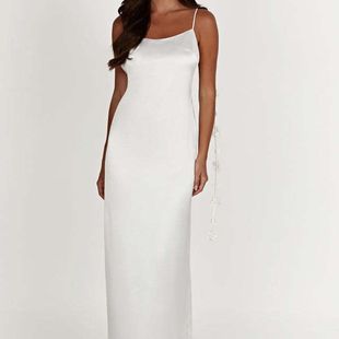 European and American Style Party Dress, Sexy Slim Fit, Large Backless Pocket Collar, Suspender Fishtail Skirt, Wedding Dress