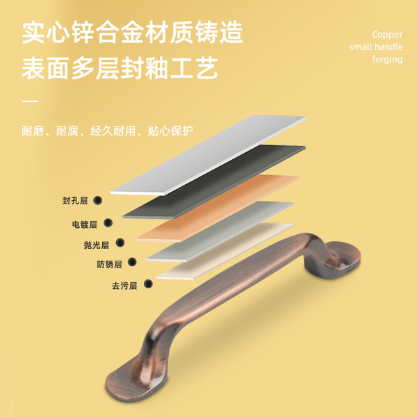 Antique bronze handle for boxes