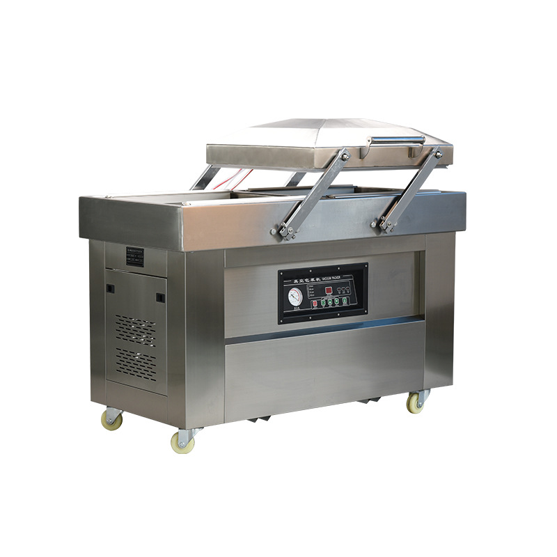 400/500/600 máquina de vacío de alimentos de cámara doble máquina de envasado al vacío comercial de la máquina de sellado de vacío