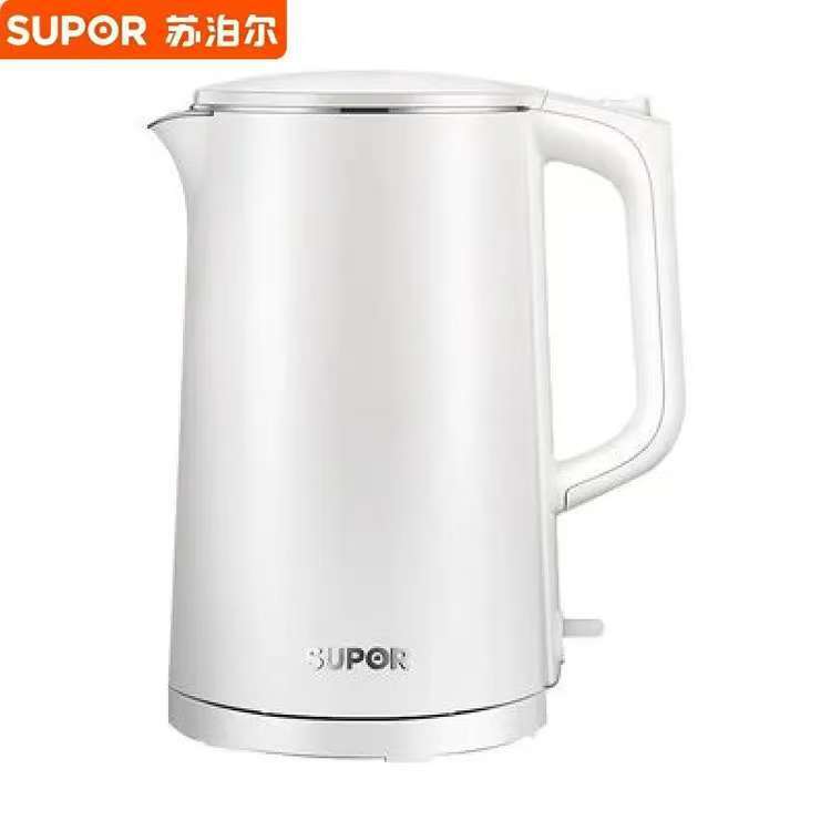 Supor 전기 주전자 SW-17J418 가정용 주전자 1.7L 대용량 전체 강철 이음매없는 내부 라이너 주전자