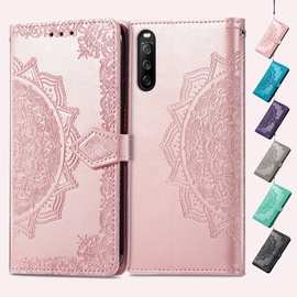 适用索尼Xperia 10iii手机皮套翻盖压花ACE保护套Xperia L5手机壳