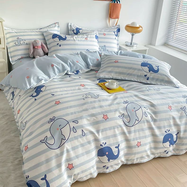 Cobertura de edredón de algodón 150x180x200x230 doble dormitorio de estudiantes individuales 100 cubierta de edredón de algodón conjunto de tres piezas