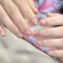 碎花美甲星星儿童甲片