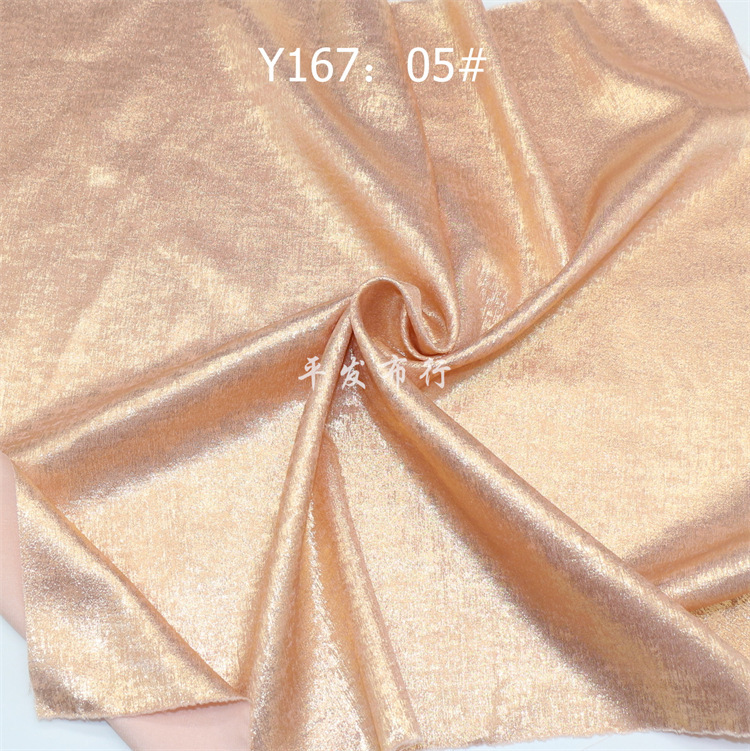 Wrinkle silk satin bronzing (Y167) women's dress shirt pants fabric national style Chinese clothing stage clothing opaque fabric